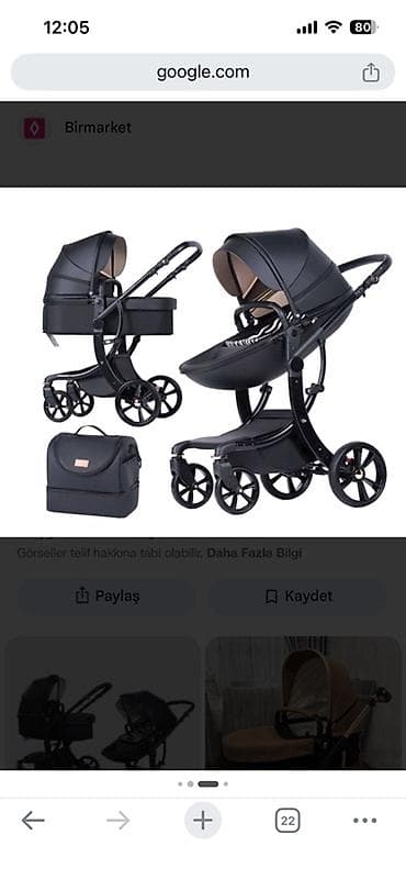 Uşaq Arabası Seti – çoxfunksiyalı, 2-in-1 - Komplekt: portbebe (körpə