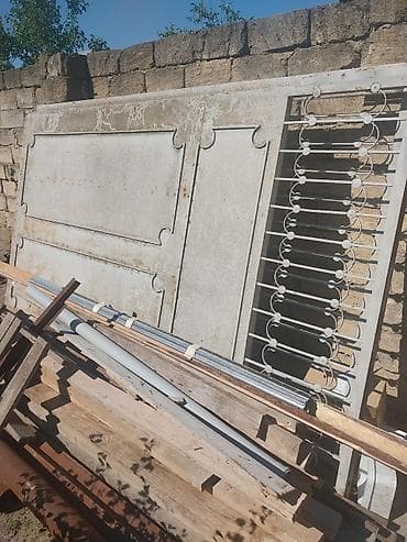 qlobus bar: İşlənmiş Dəmir Həyət darvazası, 3 m, Şəbəkə ilə, rəng - Boz — 2