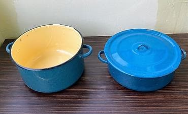 Emal Örtüklü Tökmə Qazan Dəsti (2 ədəd) Sovetindir. Anlayışı olan — 2