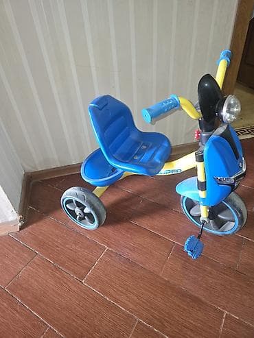 Oyuncaqlar: 80azn alinib uc defe sorulub.Uşaq üçtəkərli velosipedi – mavi/sarı — 2