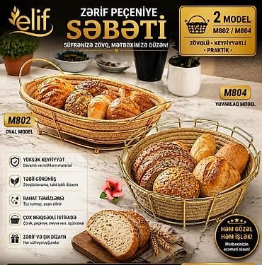 Elif Zərif Peçeniye Səbəti – süfrənizə zövq, mətbəxinizə düzən! Model