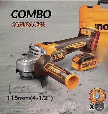 YENİ INGCO profesional - Disk diametri: 115 mm - Gərginlik: 20V
