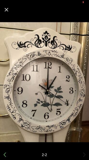 электронные часы: Настенные часы, С маятником — 2