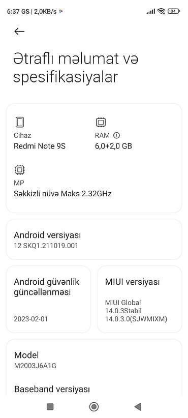 redmi note 12 s: Redmi Note 9S, 128 GB, rəng - Mavi, Barmaq izi — 3