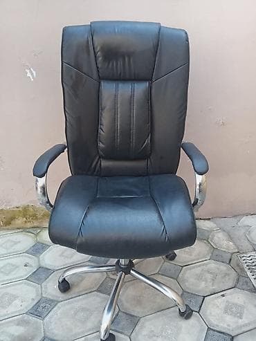 kreslo tek: Təkərli, Qolları tənzimlənmir, Süni dəri — 3