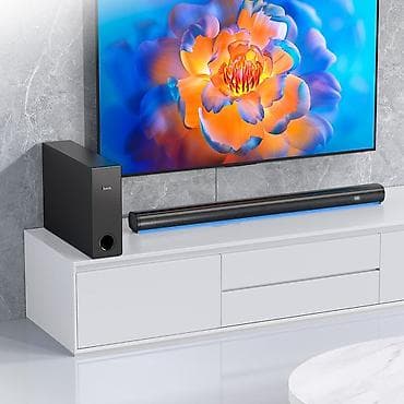 Ev kinoteatrı "Hoco HS1". - 2.1 səs sistemi: soundbar və ayrıca
