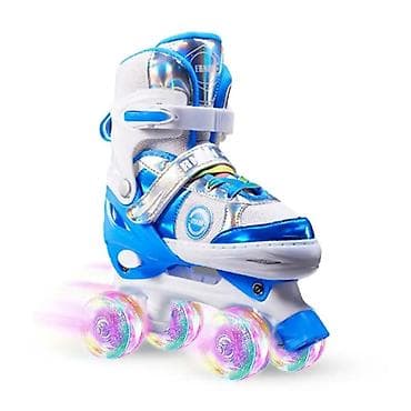 беговая дорожка в кредит: Uşaq dördtəkərli konkiler – LED işıqlı, ölçüsü tənzimlənən — 4