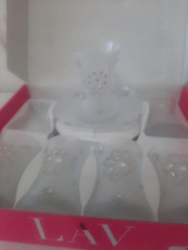 cay dasi satilir: Çay dəsti, rəng - Ağ, Şüşə — 3