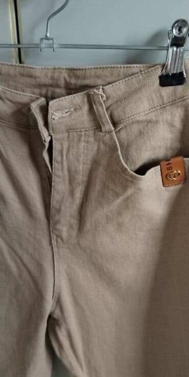 cins şalvar: Qadın üçün klassik mavi cins şalvar - Model: yüksək belli, düz kəsim — 6