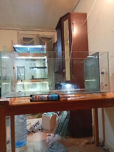 Akvariumlar: Dördbucaq akvarium, Boş, 152 l, Ödənişli çatdırılma, Ünvandan götürmə — 3