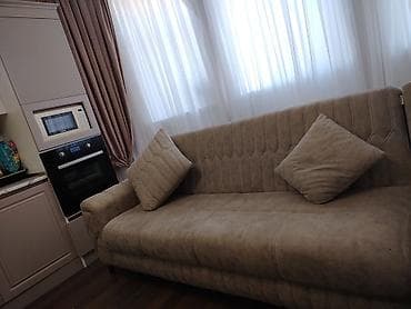 cay evi dizaynlari: Bej rəngdə L formalı bazalidir her iki hissesi. 5 aydi alinib cuzi — 4