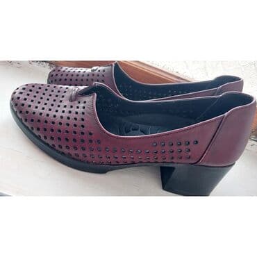 женские балетки с перфорацией: Туфли, Размер: 38.5, Б/у — 1