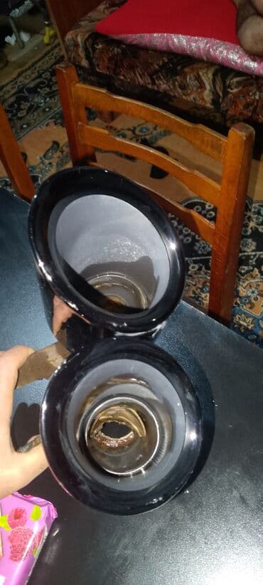 домкрат бмв: İkili egzoz ucu (double tip) – parlaq qara örtük, oval formalı — 3