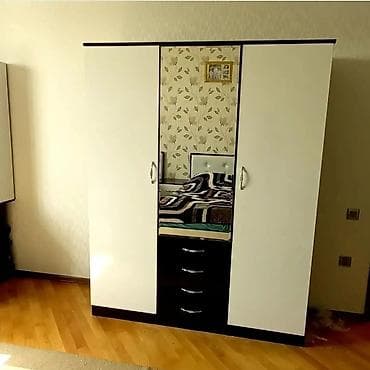 Düz dolab, Yataq otağı üçün, Paltar üçün, Açılan, Quraşdırıla bilən, 3 qapılı