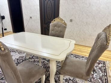 дачный набор стол и стулья: Для гостиной, Прямоугольный стол, 6 стульев — 2