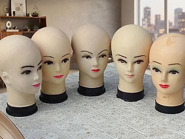 Manekenlər: Baş, Plastik, plastmas, Krem — 1