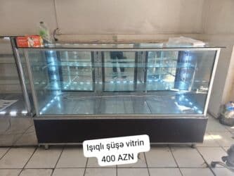 Şirniyyat vitrinı – Xırdalan - Şüşə vitrin, LED işıqlandırma ilə -