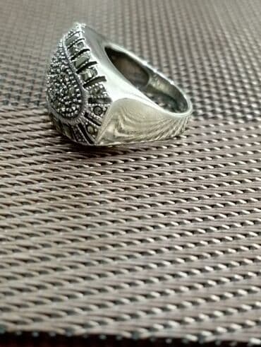 beş qaş üzüklər: Gümüş üzüklər dəsti - Material: gümüş rəngli metal (fotoşəkillərdə — 2