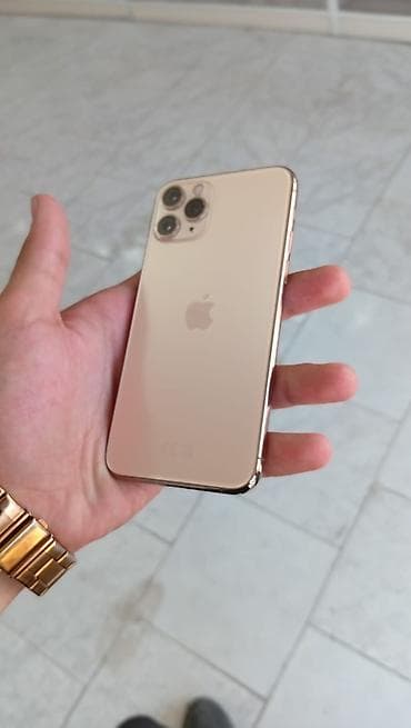 iphone 11 pro ekran: IPhone 11 Pro, 64 GB, Qızılı, Zəmanət, Simsiz şarj, Face ID — 2