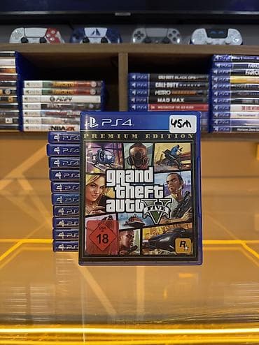 Elektronika: GTA 5-PS4 diski Oyun diski tam işlək vəziyyətdədir, heç bir cızığı — 1