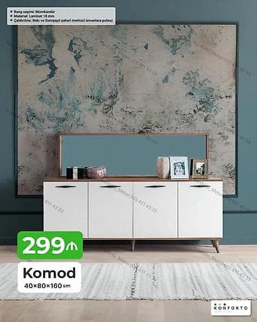 guzgu aləmi: Komod – 40×80×160 sm - Material: 18 mm laminat - Rəng seçimi — 1