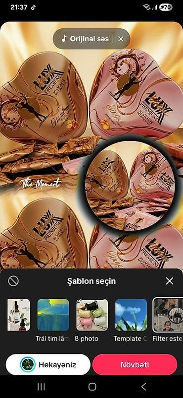 Digər qida məhsulları: Luxy Premium qəhvə – ürək formalı metal qablaşdırmada, 30 ədəd saşe — 1