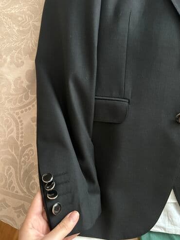 kisi pencekleri: Kişi kostyum dəstləri 1) Qara smokin pencək - Parlaq atlas şal yaxa - — 4