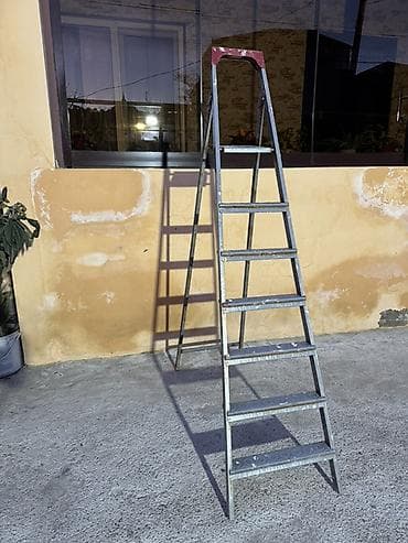 mismar atan: Metall nərdivan – qatlanan, iki tərəfli dayaq sistemli — 3