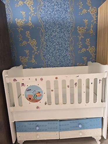 Oğlan və qız üçün, İşlənmiş, Dördbucaq, Beşik, Dəstsiz, Matras ilə, Yellənmə mexanizm ilə — 2