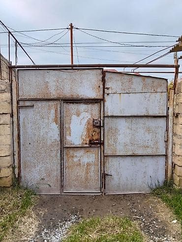 darvaza ucuz: Dəmir Həyət darvazası, Yana açılan, Mexaniki, Qapı ilə, rəng - Boz — 1