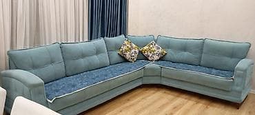 kunc divan: Künc divan, İşlənmiş, Bazalı, Parça, Çatdırılma yoxdur — 1