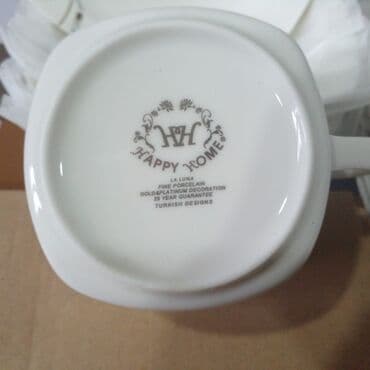 обеденный сервиз: Обеденный набор, цвет - Белый, Фарфор, 12 персон, Турция — 5