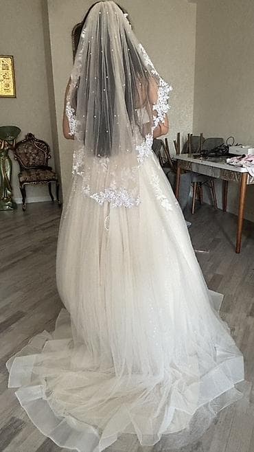 Свадебные платья и аксессуары: Teze Zərif gəlinlik dəsti - Siluet: A-line/prinsessa kəsim, yüngül və — 2