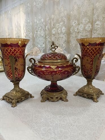 şüşə qab: Stəkanlar, rəng - Qara, Şüşə, 14 ədədli dəst — 13