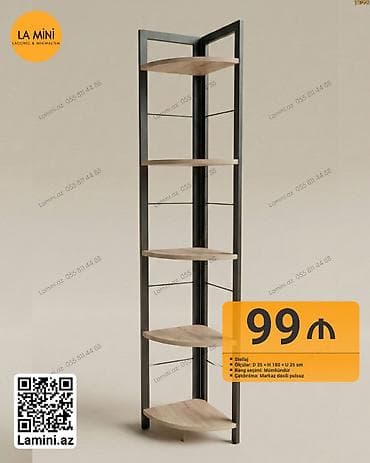 kitab refleri modelleri: Dekorativ rəf, Corner shelf — 1