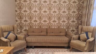 купить диван бу недорого: Диван, 2 кресла — 1