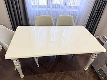 Qonaq otağı üçün, Açılan, Dördbucaq masa, 6 stul — 7