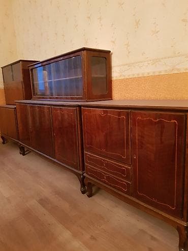 antik divan: Antik mebel dəsti – klassik üslub - 1 ədəd ikitaqmalı şkaf-vitrin — 5