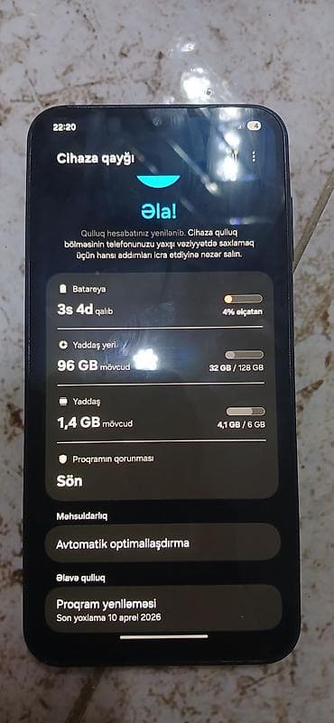 Samsung Galaxy A34 5G, 128 GB, rəng - Göy, İki sim kartlı