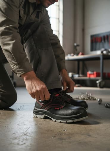 botinkalar 39: İş ayaqqabıları – Projer brendi - Qara rəngli, səthdə teksturalı — 1