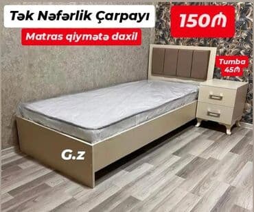 TV altlığı: Yeni, Təknəfərlik çarpayı, Bazasız, Matras ilə, Siyirməsiz — 2