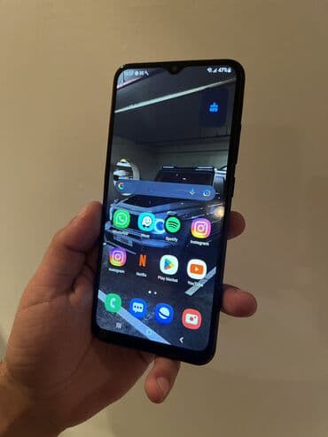 samsung g850: Samsung Galaxy A02 S, 32 GB, rəng - Qara, Barmaq izi, Face ID — 5