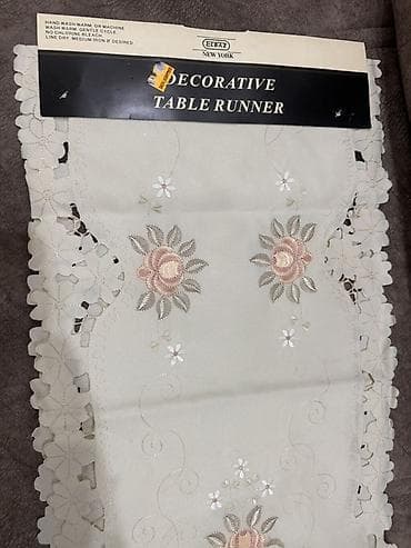 divar ucun sekiller: ELBAZ New York dekorativ stolüstü qaçan (Table Runner) - Rəng — 2