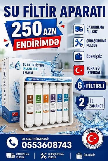 Su Filtr Aparatı – İnlayn tipli, 6 mərhələli filtrləmə sistemi