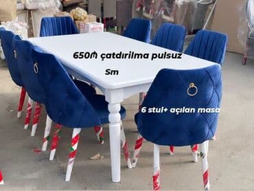 складные стулья: Dördbucaq masa, Qonaq otağı üçün, Zəmanətli — 4
