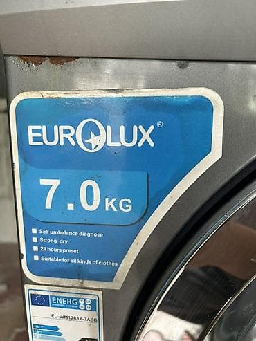 ev masin: Eurolux önyükləməli paltaryuyan maşın - Yük həcmi: 7 kq - Sıxma — 6