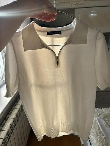 Polo köynək, Zara, Standart, rəng - Ağ