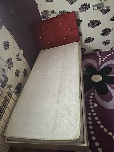 madeyra tek carpayilar: Təknəfərlik çarpayı, Matras ilə, Siyirməsiz — 6