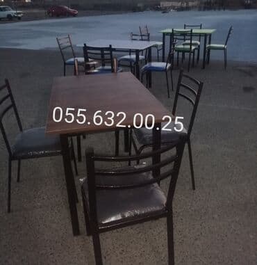 heyet ucun oturacaqlar: Dəniz qiragi üçün stol stul desti, kafe və cayxana üçün stol stul — 3