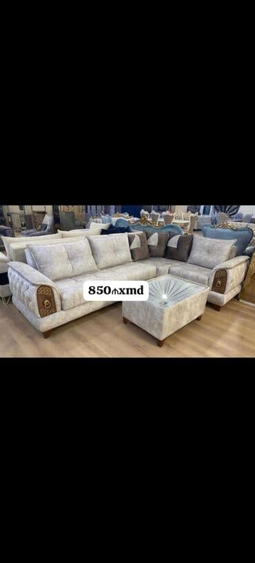 угловые диваны в баку: Угловой диван, Раскладной, Ткань — 3